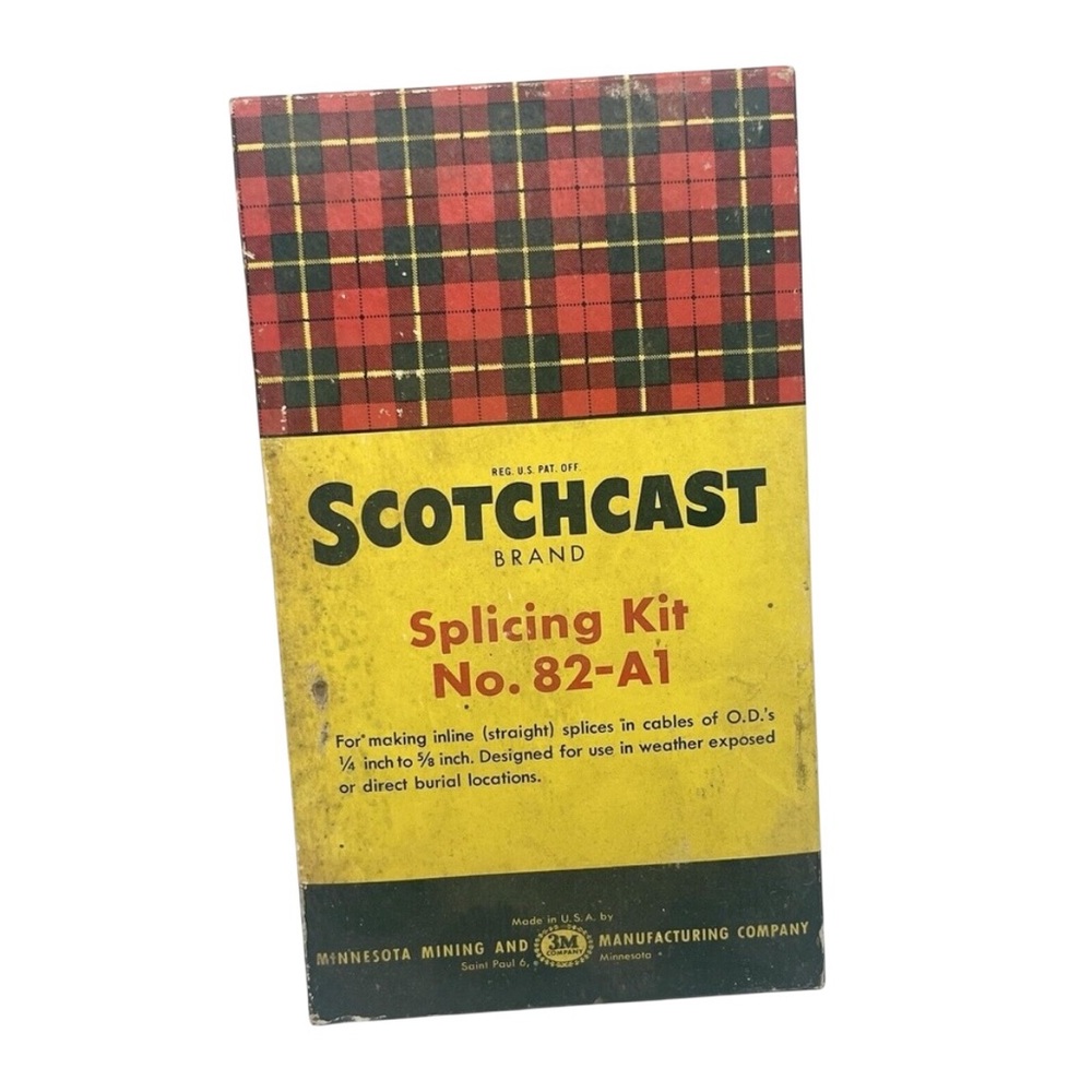 Vintage 1963 Scotchcast Brand Splicing Kit # 82-A1 New In Box NOS USA 3M